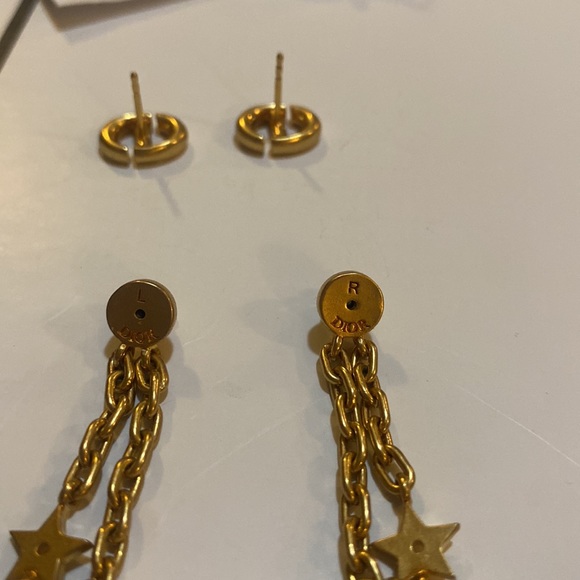 Christian Dior CD Navy Earring with White Resin Pearl - Picture 7 of 9